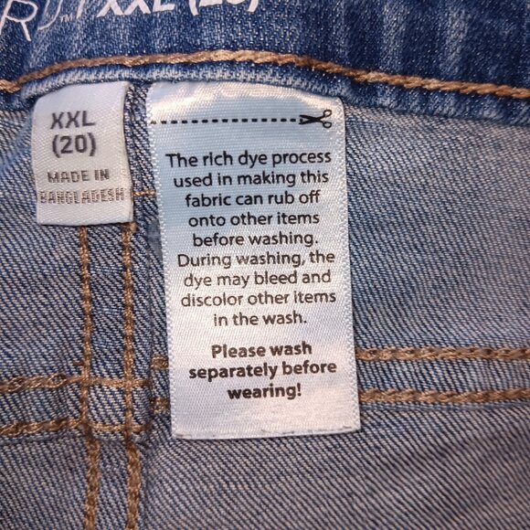 TIME & TRU Women's 20 / XXL Med Wash Stretch Denim Capris Pull-On /5-Pocket‎ C4 - Picture 13 of 13